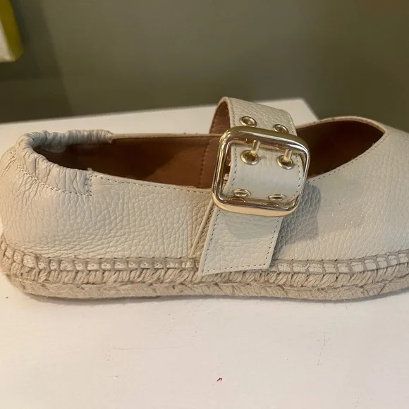 Jutelia Leather Mary Jane Espadrilles NWOT - Picture 6 of 9